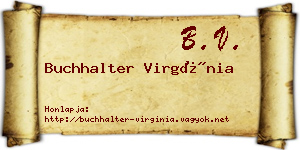 Buchhalter Virgínia névjegykártya